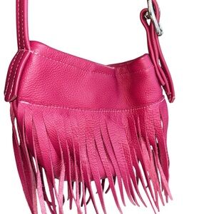 Jennifer Haley Women’s Hot Pink Pebble Grain Leather Crossbody Bag